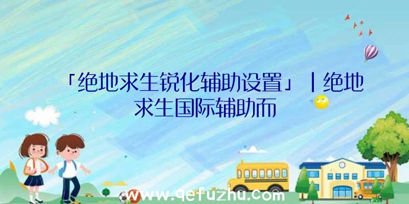 「绝地求生锐化辅助设置」|绝地求生国际辅助而